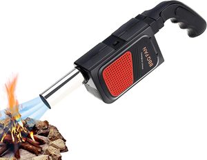 Souffleur d'air portable électrique pour barbecue, allumeur de feu au charbon de bois, outil de camping, construction en plastique + acier inoxydable, chaleur - Product Image 1