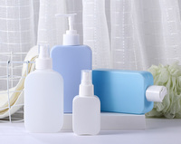 Bouteille de Shampooing Vide Carrée en Plastique avec Pompe, Idéale pour Lotions Capillaires, Gels Douche et Cosmétiques, 250ml et 300ml