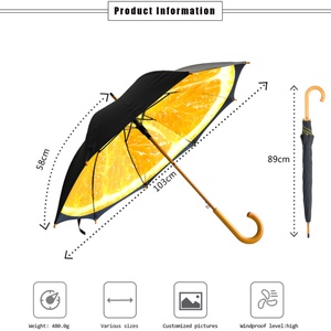 Vintage Style Lightweight Vented Urban Straight Brolly Windproof Unbreakable Fast Drying Fiberglass All-Season Umbrella - Product Image 6