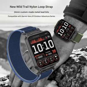 Correa de reloj de nailon tejido a precio de fábrica Upro para Garmin Venu X1, accesorios de pulsera de 24 mm - Product Image 3