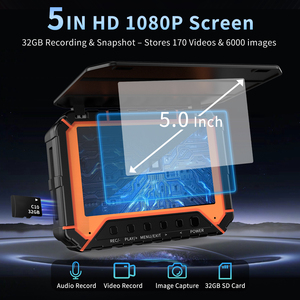 Caméra d'inspection des canalisations 10200mAh avec DVR 32 Go et compteur de mètres, caméra de <span class=keywords><strong>canalisation</strong></span> 1080P IP68 avec objectif HD 23mm, caméra de vidange avec moniteur 5 pouces, <span class=keywords><strong>endoscope</strong></span> 50M - Product Image 4