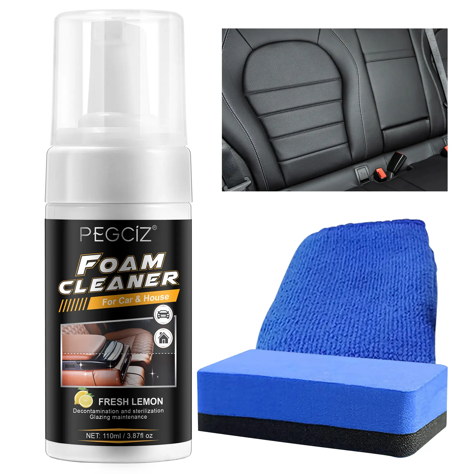 Puissant détachant mousse nettoyant intérieur de voiture fort nettoyage Spray décontamination plafond cuir siège nettoyant