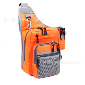 Sac de pêche à bandoulière, gilet de sport de plein air, sac à dos multi-poches pour hommes et femmes, vert, orange, noir - Product Image 2