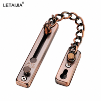 Chaîne de sécurité pour porte en acier inoxydable 304, antivol, double verrouillage, boucle coulissante avec chaîne entrelacée