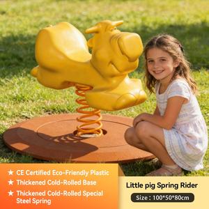 Caballito de balancín con forma de cerdito para niños y bebés, juguete de exterior para parque infantil. - Product Image 2