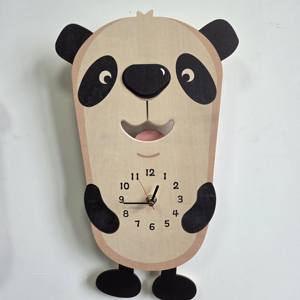 Reloj de Péndulo de Madera con Lengüeta Móvil, Reloj de Pared Súper Silencioso, Sin Tictac, Reloj Decorativo de Pared para Habitación Infantil - Product Image 4