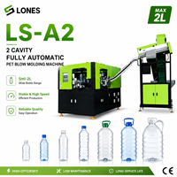 Machine de soufflage PET automatique LS-A2 à 2 cavités (5 ml-2 L) avec moteur Mitsubishi, très vendue, pour la fabrication de bouteilles d'eau et la production de boissons
