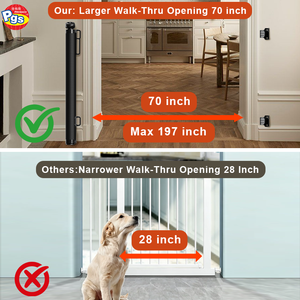 Fabrieksprijs Hondenpoort Intrekbare Mesh Hond Uitschuifbare 500cm Poort Hoge Trappoorten Voor Honden SG025 Retractable Design E - Product Image 2