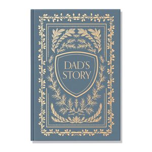 La Storia di Papà: Edizione Deluxe Mini A5 Personalizzabile, Copertina Rigida in Pelle con Stampa in Lamina Oro/Argento, Ricordo Familiare di Alta Qualità - Product Image 1