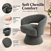 Chaise d'attente pivotante minimaliste en tissu, élégante, durable et rembourrée pour la réception (vente en gros)