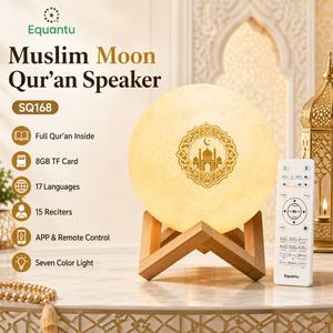 Haut-parleur intelligent Coran Equantu, lampe lune SQ168, contrôle par application, 17 langues, Coran complet, éclairage RGB, Islam - Product Image 2