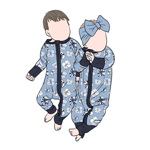 ชุดหมีไม้ไผ่สำหรับเด็กทารกชุดนอนแขนยาว2ทางมีซิปปิดชุดนอนเด็กวัยหัดเดิน - Product Image 2