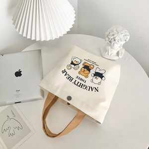 Hàn Quốc phong cách <span class=keywords><strong>Canvas</strong></span> <span class=keywords><strong>Tote</strong></span> Túi Nhà cung cấp tùy chỉnh <span class=keywords><strong>Tote</strong></span> Túi vải da - Product Image 5