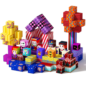 Bloques de Construcción Magnéticos 3D con Temática de Circo, Cubos, Juguete STEM, 100 Piezas, Coloridos, Brillantes, CE EN71, para Niños, Logotipo OEM - Product Image 1
