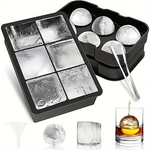 6er-Eiswürfelform aus Silikon für große Eiswürfel – einfaches Entnehmen, schnelles Einfrieren, ideal für Whiskykühlung (Großpackung) - Product Image 2