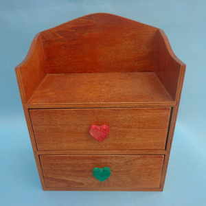 Mini armoire de rangement en bois de couleur avec 4 tiroirs, boîte de rangement en bois personnalisée pour l'organisateur de bureau d'apprentissage et la boîte à bibelots pour filles - Product Image 4