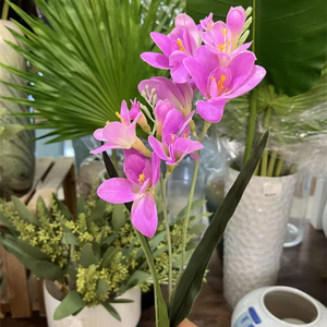 GZYX003 <span class=keywords><strong>Promie</strong></span> Hand Feel Real Touch Orchid Flowers Artificial Latex Coated Fresia Flower Stem para la decoración de la boda del hogar - Product Image 6