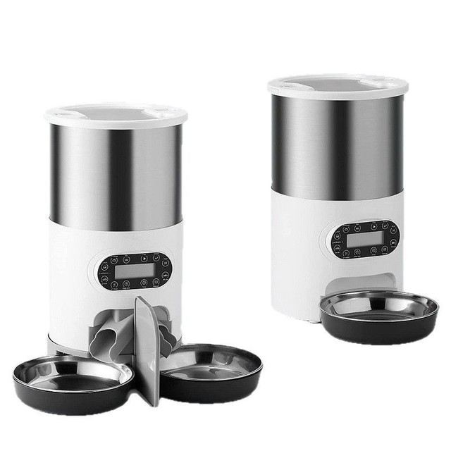 Wifi Pet Smart Feeder 4.5L Smart Pet Feeder Wifi Double Bowl Automatic Dog Feeder