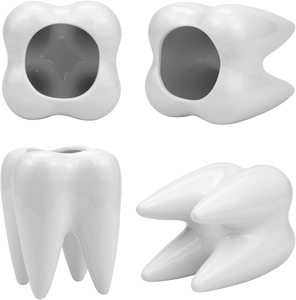 BESTCERA vendita calda a forma di dente fioriera vaso in ceramica Cactus fioriera vaso in stile moderno portapenne per piante - Product Image 2