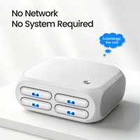 Cargador de Escritorio Comercial sin Red, Ultra Bajo Costo, Sin Pantalla, Sin GPS, Módulo 4G de 10W, 4 Ranuras, Kiosco de Alquiler de Powerbank Compartido