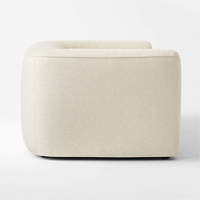 Meubles de maison en forme de I Ensemble de canapé 3 places Salon Love-seat Canapé Tissu Chaise longue moderne Blanc