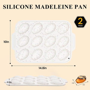 MUYULINS Factory Beige 12-Cup LFGB Non-Stick BPA Free Metal Reinforced Frame <b>Silicone</b> Cupcake Pan Muffin Tray <b>Baking</b> Mold - Product Image 5