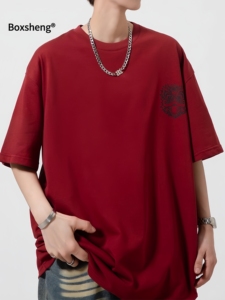Camiseta de Verano de Manga Corta para Hombre, 100% Algodón, Delgada, Camiseta Básica para Hombre, Top Informal - Product Image 1