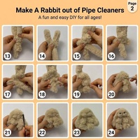 Kit d'activités créatives en gros pour enfants : brossettes en chenille, fausse fourrure de lapin, nettoyeurs de tuyaux, animaux en peluche moelleux pour activités parent-enfant