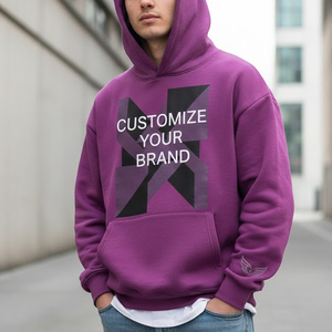 Professionale OEM ODM consegna rapida Moq basso cotone personalizzato <span class=keywords><strong>oversize</strong></span> felpe con cappuccio da uomo - Product Image 1