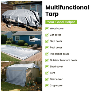 Bâche en PE tissée argentée, résistante à l'eau et aux UV, pour camion - Product Image 2