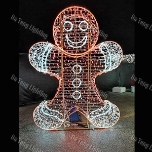 Outdoor <b>Gingerbread</b> Man Motif Lights for Christmas Towns Shopping Malls Theme Parks and Commercial Holiday Displays - Product Image 2