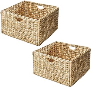 Water hyacinth <b>storage</b> collapsible <b>basket</b> with handle foldable made in Vietnam best price best design - Product Image 4