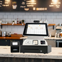 Système de point de vente Windows de 15.6 pouces Terminal de point de vente de restaurant intégré avec imprimante externe Fonction SDK pour point de vente (POS)