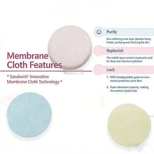 Compresa Húmeda Desechable de Algodón de Color, Ventilador de Gel de Hielo Iridiscente Redondo Amarillo, Rosa y Azul Y528, Compresa Refrescante Bingbing - Product Image 3