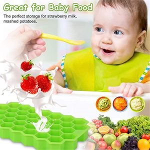 Molde para Cubitos de Hielo de Alta Calidad, 37 Cavidades, Diseño de Panal de Abeja, Bandeja para Cubitos de Hielo Hexagonales con Tapa de Silicona, Libre de BPA - Product Image 6