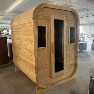 ساونا خارجية حديثة صغيرة الحجم تعمل بالحطب والأشعة تحت الحمراء مع حجر ساخن لـ 4 أشخاص - Product Image 2