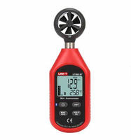 Anémomètres miniatures UNI-T UT363/UT363BT jusqu'à 30 m/s, résolution de 0,01 m/s, matériau ABS, plage de température de 0 à 45 °C