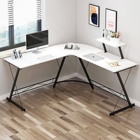 Bureau, personnalisé, coin en L, Table PC de jeu, avec support de moniteur, pour maison, noir