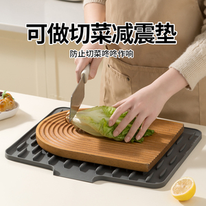 Tapis de drainage en silicone pour comptoirs de cuisine, lavable au lave-vaisselle, de qualité alimentaire, avec bord incliné pour laver la vaisselle, les fruits et les légumes - Product Image 5