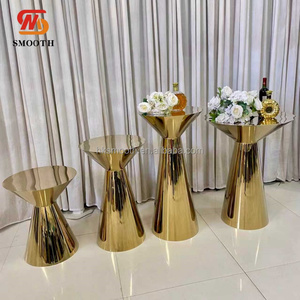 Centro de Mesa de Boda Único de Acero Inoxidable Dorado, Soporte para Flores, Decoración Moderna para Mesa de Postres, Decoración para Banquetes - Product Image 2