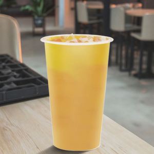 Gobelets en plastique transparent jetables écologiques personnalisables avec logo, 90 mm, 16 oz, 24 oz, pour Bubble Tea, café, usage unique, restaurant - Product Image 2