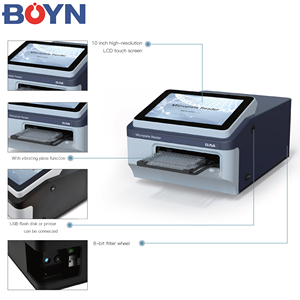 BN-DEL-100 Chất lượng cao microplate đọc phòng thí nghiệm 340 ~ 750 NM Elisa microplate đọc Analyzer với màn hình cảm ứng - Product Image 2
