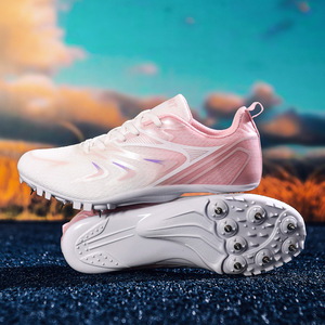 Chaussures d'athlétisme unisexe légères à crampons, respirantes <span class=keywords><strong>en</strong></span> maille, semelle extérieure <span class=keywords><strong>en</strong></span> caoutchouc antidérapante, pour la course sur distance moyenne-longue et la marche - Product Image 3