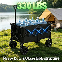 Chariot pliable multifonctionnel en acier à haute teneur en carbone avec roues pivotantes pour le stockage, la vente ambulante, le camping, les courses, polyvalent