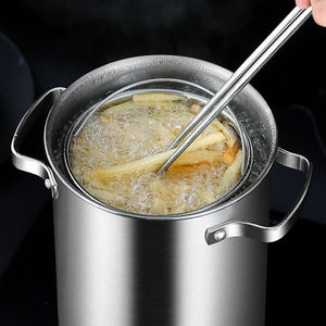 Usine Nouveau Design Polyvalent 0.65mm En Acier Inoxydable 304 Induction Ustensiles De Cuisine Friture Panier <span class=keywords><strong>Asperges</strong></span> Filtre À Huile Friteuse Marmite - Product Image 2