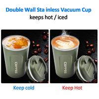 Tasse à vide personnalisable 12oz Sublimation Garder le froid Tasse à café de bureau de voyage en acier inoxydable à double paroi pour la gravure au laser