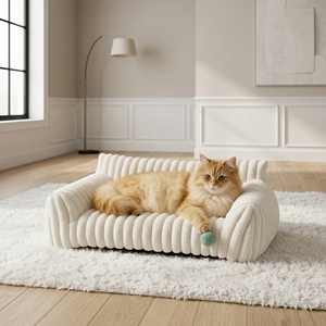 Waschbares Hundebett Katzenmöbel für Alle Jahreszeiten Haustierzubehör Kaninchen-Plüsch Katzenbett Haustierprodukt für Wohnzimmermöbel - Product Image 1