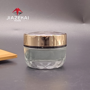 Rỗng 50G Kem Lọ Thủy Tinh Nồi Với Màu Đen Cạnh Vàng Nắp Tùy Chỉnh Trong Suốt Vòng Dưới Cho Chăm Sóc Da Và Mỹ Phẩm Sử Dụng - Product Image 4