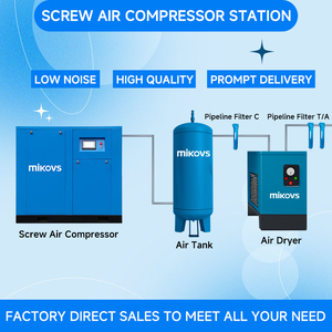 Compresseur d'<span class=keywords><strong>air</strong></span> rotatif à vis PM VSD avec filtre sécheur d'<span class=keywords><strong>air</strong></span>, système de compresseur industriel tout-en-un - Product Image 2