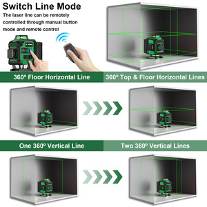 Niveau laser avec trépied, outil de mesure laser auto-nivelant 4 x 360°, niveau laser 16 lignes pour la construction, la rénovation de la maison - Product Image 4